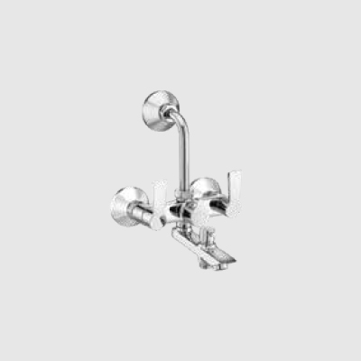 Wall mixer 3-in-1 with provision for tele shower & overhead shower with bend pipe