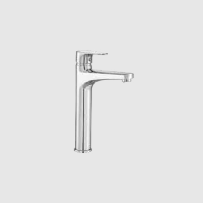 Single lever basin mixer extended body